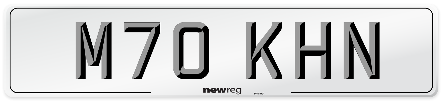 M70 KHN Number Plate from New Reg